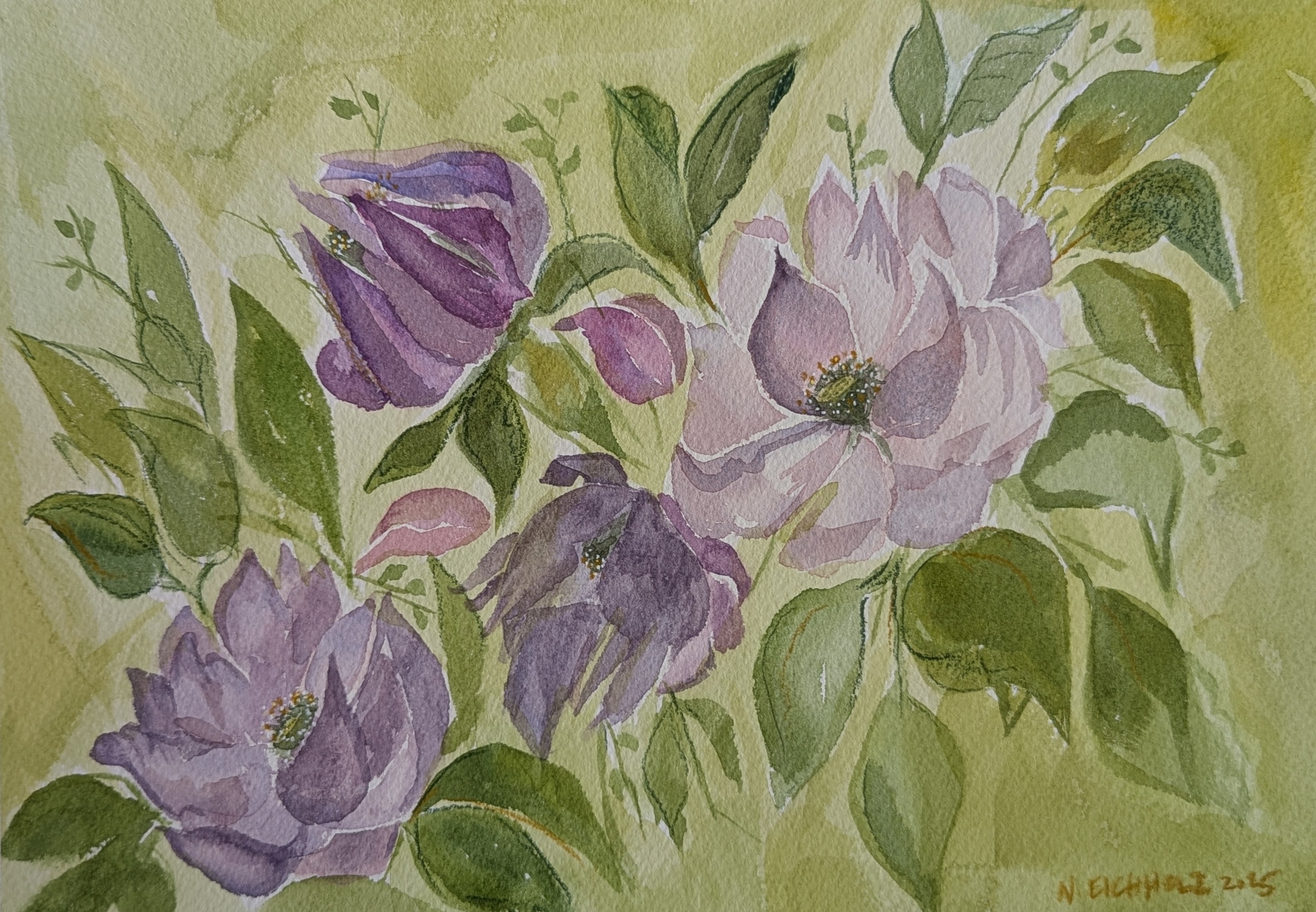 Abstract watercolor art